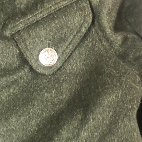 GIESSWEIN Made in Austria Pure New Wool Green Jacket Coat with hood size M(10)US - Picture 9 of 14